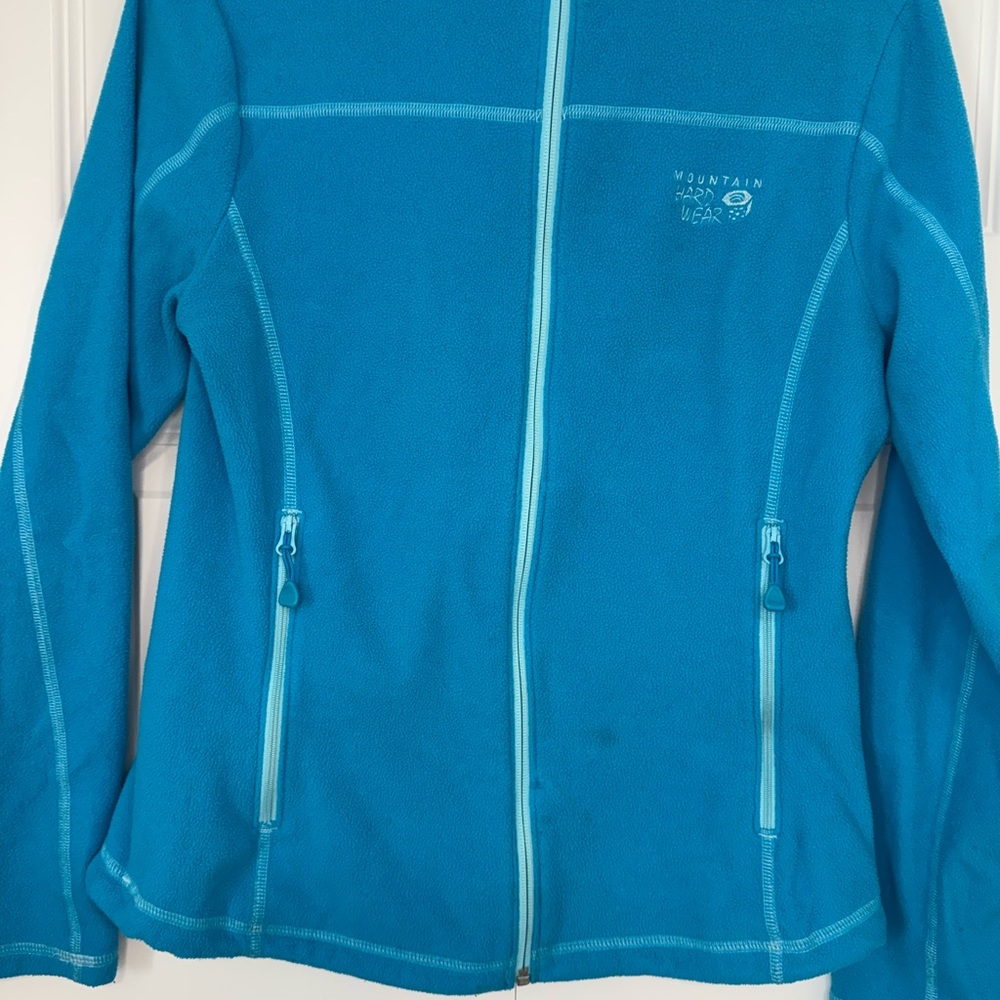 Mountain Hardwear Blue Full-Zip Fleece Jacket